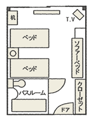 間取り図:洋室ツイン